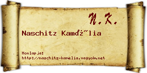 Naschitz Kamélia névjegykártya